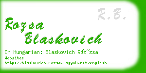 rozsa blaskovich business card